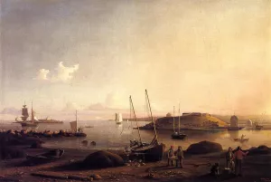 Gloucester Harbor II by Fitz Hugh Lane - Oil Painting Reproduction
