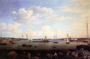 Gloucester Harbor III by Fitz Hugh Lane Oil Painting