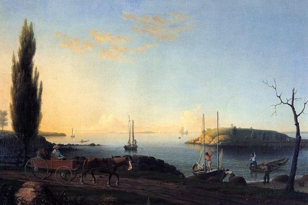 Good Harbor Beach, Cape Ann by Fitz Hugh Lane - Hand-Painted Oil Painting Reproduction