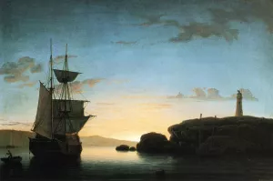 Light House at Camden, Maine painting by Fitz Hugh Lane