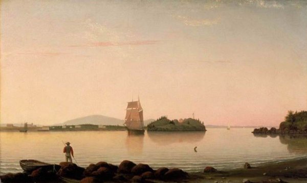 Owl's Head, Penobscot Bay, Maine by Fitz Hugh Lane - Hand-Painted Oil Painting Reproduction