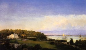 Sawyer Homestead by Fitz Hugh Lane Oil Painting