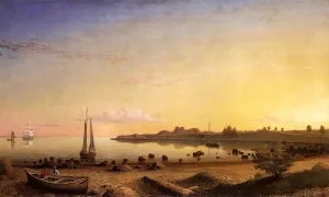 Stage Fort Across Gloucester Harbor by Fitz Hugh Lane Oil Painting