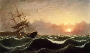 Sunset after Storm by Fitz Hugh Lane - Oil Painting Reproduction