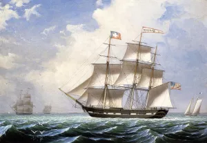 The 'Matilda' under Sail by Fitz Hugh Lane Oil Painting