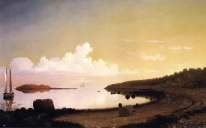The Westen Shore with Norman's Woe by Fitz Hugh Lane Oil Painting