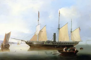 Unicorn in Salem Harbor by Fitz Hugh Lane Oil Painting