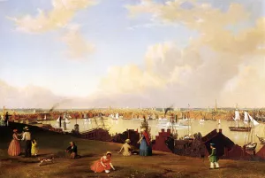 View of Baltimore by Fitz Hugh Lane Oil Painting