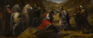 Baptism of the Moor by Flaminio Allegrini Oil Painting