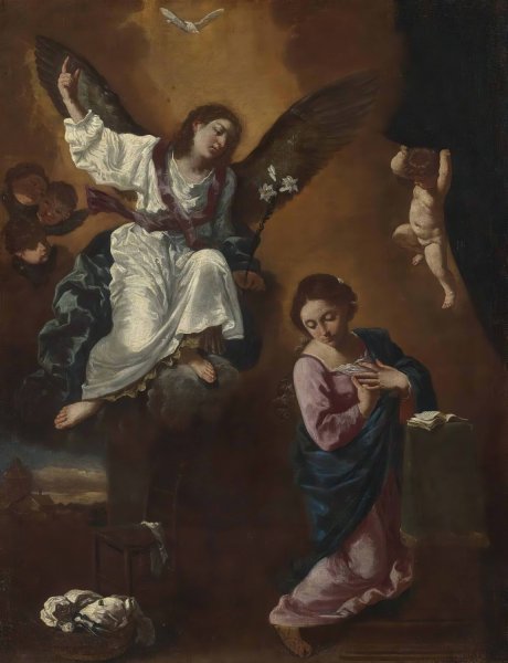 Main Product Photo of The Annunciation Painting by Flaminio Torre