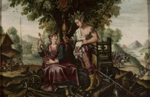 Allegory of Austria with Ceres and Bacchus by Flemish Painter Oil Painting