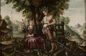 Allegory of Austria with Ceres and Bacchus by Flemish Painter Oil Painting