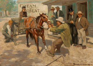 Country Life in America, Cream of Wheat ad illustration by Fletcher Charles Ransom Oil Painting