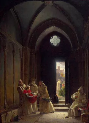 Death of the Prince de Talmont by Fleury- Francois Richard Oil Painting