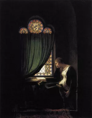 Valentine of Milan Mourning Her Husband, the Duke of Orleans Oil painting by Fleury- Francois Richard