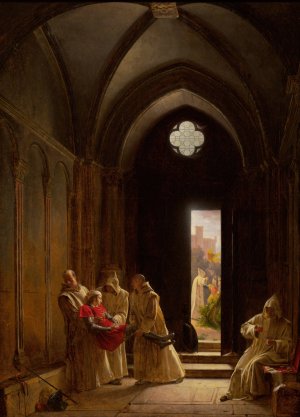 Death of the Prince de Talmont by Fleury Francois Richard Oil Painting