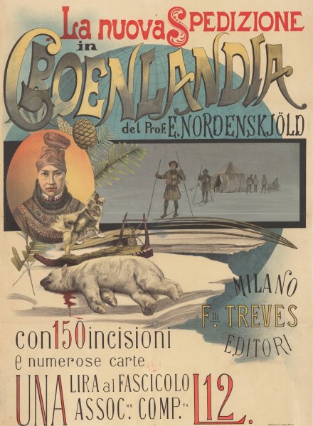La nuova spedizione in Groenlandla del prof. Nordenskjold  by Flli Treves Milano - Hand-Painted Oil Painting Reproduction