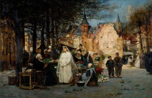 The First Communion by Flora Macdonald Reid Oil Painting