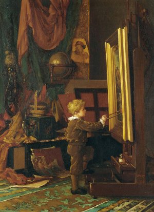Finishing Touches by Florence Martin Oil Painting