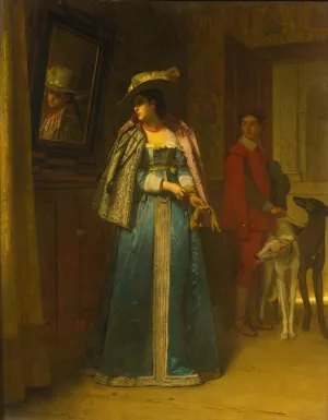 A Sideways Glance by Florent Willems Oil Painting
