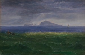 Kleine Marine mit Blick auf Capri by Florian Grospietsch Oil Painting
