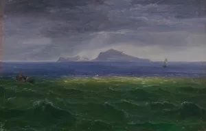 Kleine Marine mit Blick auf Capri by Florian Grospietsch Oil Painting