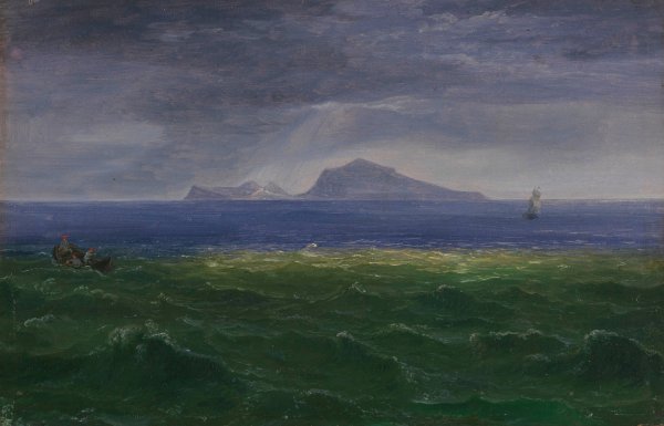 Main Product Photo of Kleine Marine mit Blick auf Capri  Painting by Florian Grospietsch