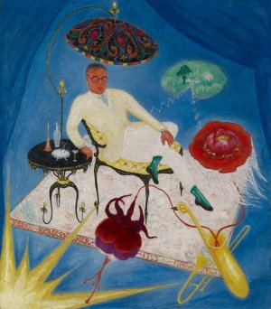 Joseph Hergesheimer  by Florine Stettheimer Oil Painting