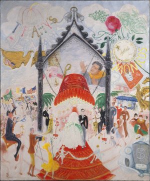 The Cathedrals of Fifth Avenue by Florine Stettheimer Oil Painting