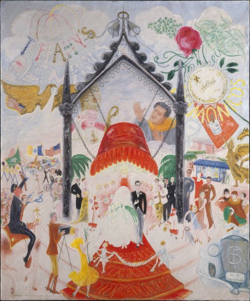 The Cathedrals of Fifth Avenue  by Florine Stettheimer - Hand-Painted Oil Painting Reproduction