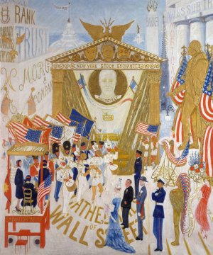 The Cathedrals of Wall Street by Florine Stettheimer Oil Painting