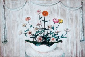 Zinnias by Florine Stettheimer Oil Painting