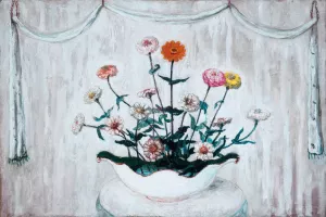 Zinnias by Florine Stettheimer Oil Painting