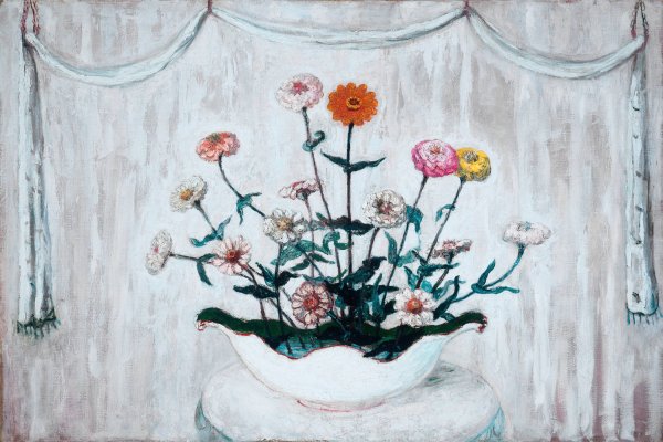 Zinnias  by Florine Stettheimer - Hand-Painted Oil Painting Reproduction