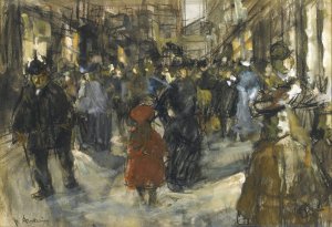 Figures At The Passage, The Hague by Floris Arntzenius Oil Painting