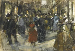 Figures At The Passage, The Hague by Floris Arntzenius Oil Painting