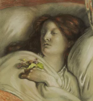 Convalescent - Portrait of Emma Madox Brown by Ford Madox Brown Oil Painting