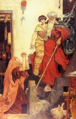 Elijah Restoring The Widow's Son painting by Ford Madox Brown