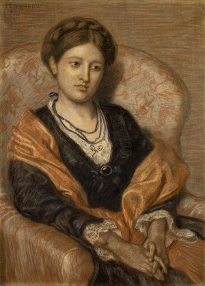 Portrait of Miss Iza Duffus Hardy by Ford Madox Brown Oil Painting
