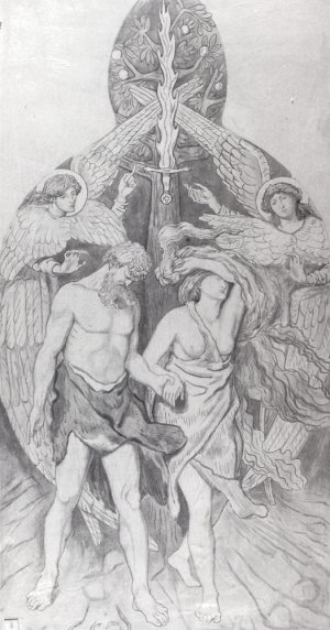 The Expulsion From Eden by Ford Madox Brown Oil Painting