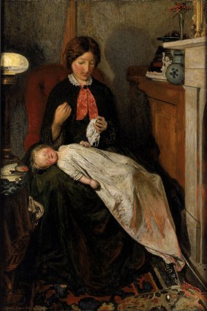 Waiting- An English Fireside Of 1854-55 by Ford Madox Brown Oil Painting