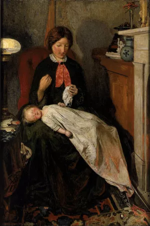 Waiting- An English Fireside Of 1854-55 by Ford Madox Brown Oil Painting