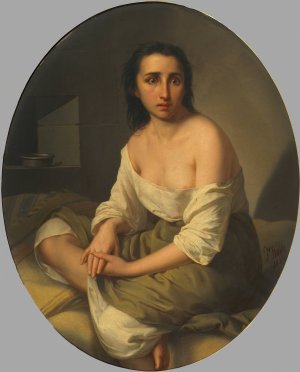 Eine Wahnsinnige by Fortunato Bello Oil Painting