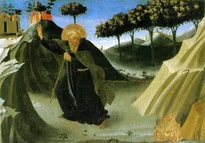 Saint Anthony the Abbot Tempted by a Lump of Gold painting by Fra Angelico
