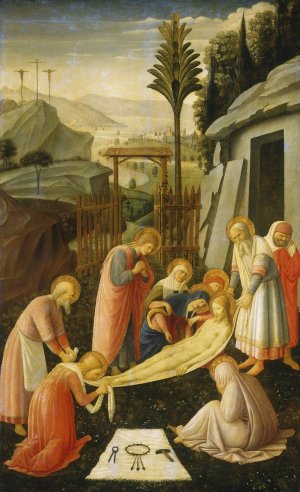 The Entombment of Christ by Fra Angelico Oil Painting
