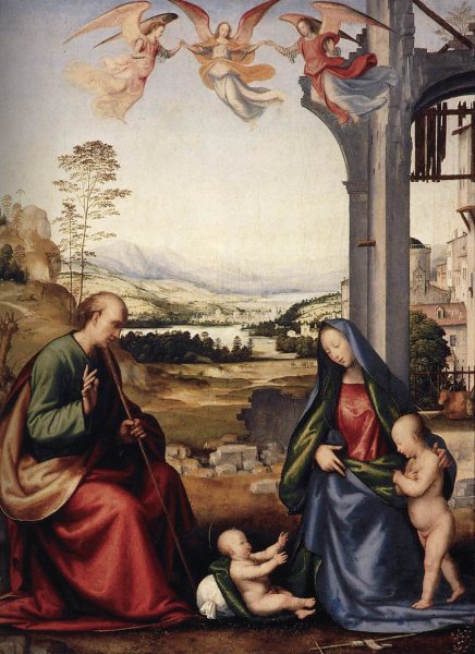 The Holy Family with St John the Baptist by Fra Bartolomeo - Hand-Painted Oil Painting Reproduction