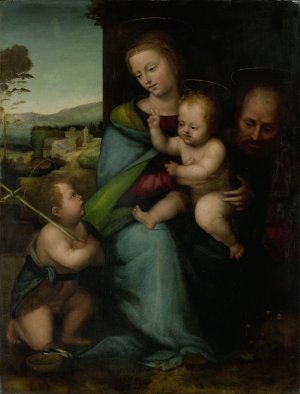 The Holy Family with the Infant John the Baptist by Fra Bartolommeo Oil Painting