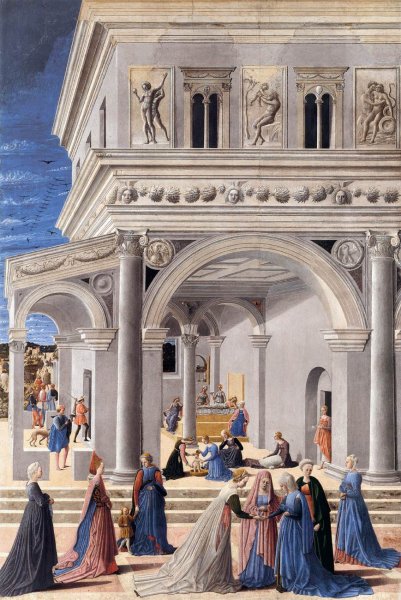 Main Product Photo of The Birth of the Virgin Painting by Fra Carnevale