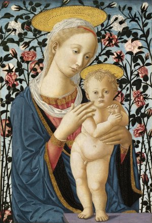 Madonna and Child by Fra Filippo Lippi And Pesellino (Follower) Oil Painting
