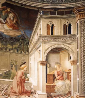 Annunciation Oil painting by Fra Filippo Lippi